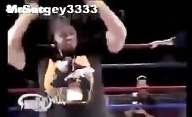 Guy beats up 9 women inside a ring