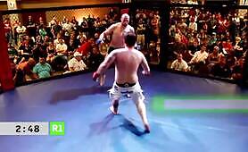 MMA Free Fight - Fat Guy Finished In Under a Minute