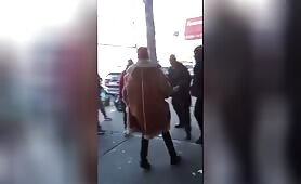 Guy pulls out a BUTTER KNIFE in a fight...then gets jumped