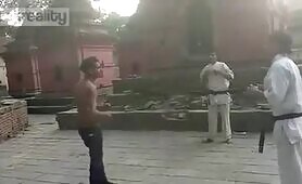 Guy tries to take on black belt
